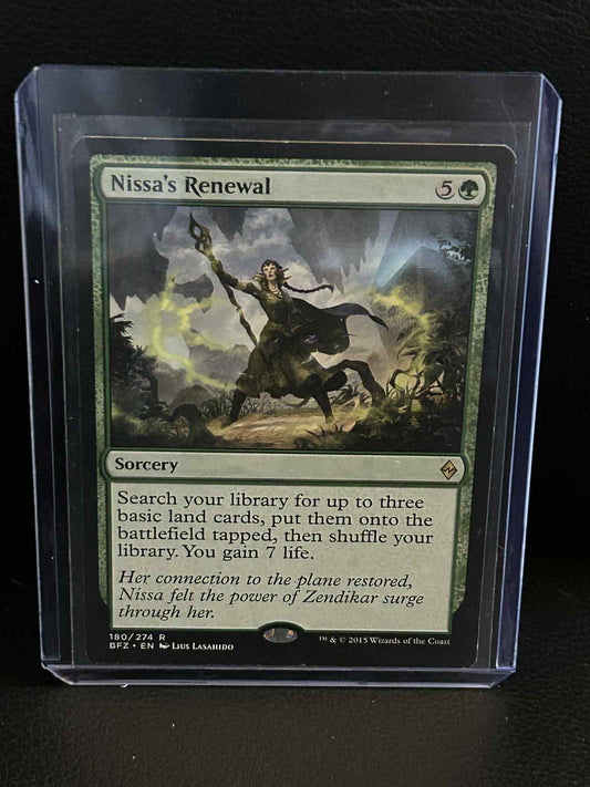 Nissa's Renewal Battle for Zendikar Magic: the Gathering Lightly Played, English