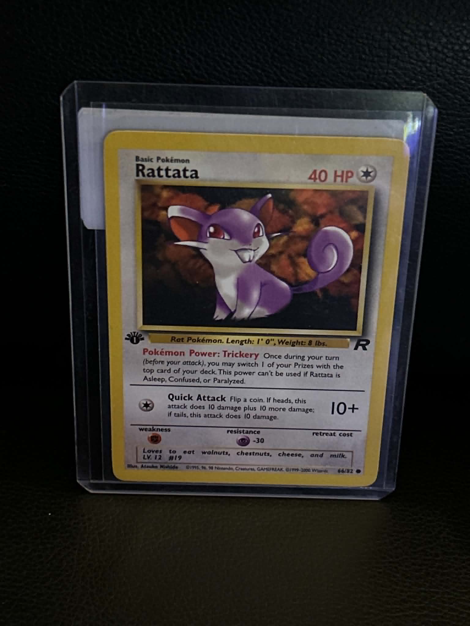Rattata 66/82 Team Rocket Common Pokemon 1st Edition Lightly Played English Trading Card