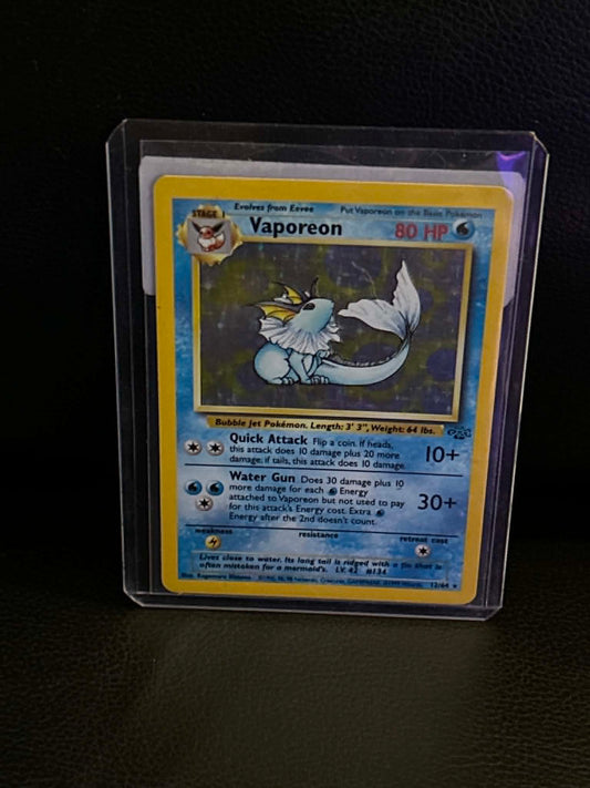 Vaporeon (12) 12/64 Jungle Holo Rare Pokemon Unlimited Holofoil Lightly Played English Trading Card