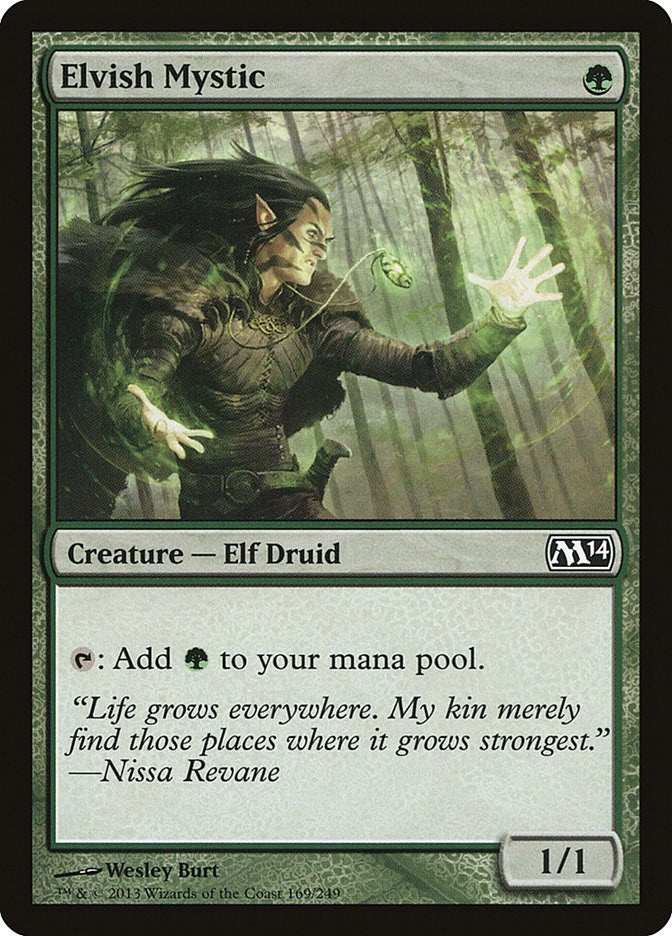 Elvish Mystic 169 Magic 2014 (M14) Common Magic: The Gathering Normal Moderately Played English Trading Card