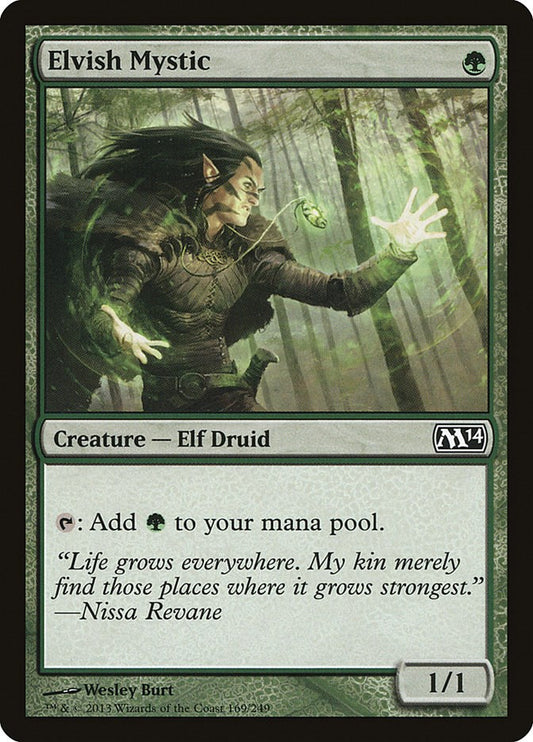 Elvish Mystic 169 Magic 2014 (M14) Common Magic: The Gathering Normal Moderately Played English Trading Card