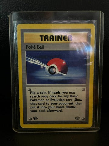 Poke Ball 64/64 Jungle Common Pokemon 1st Edition Moderately Played English Trading Card