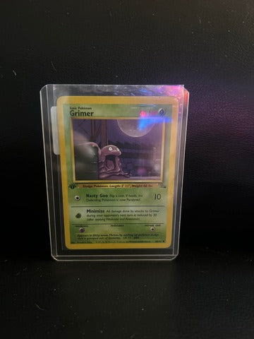 Grimer 48/62 Fossil Common Pokemon 1st Edition Moderately Played English Trading Card