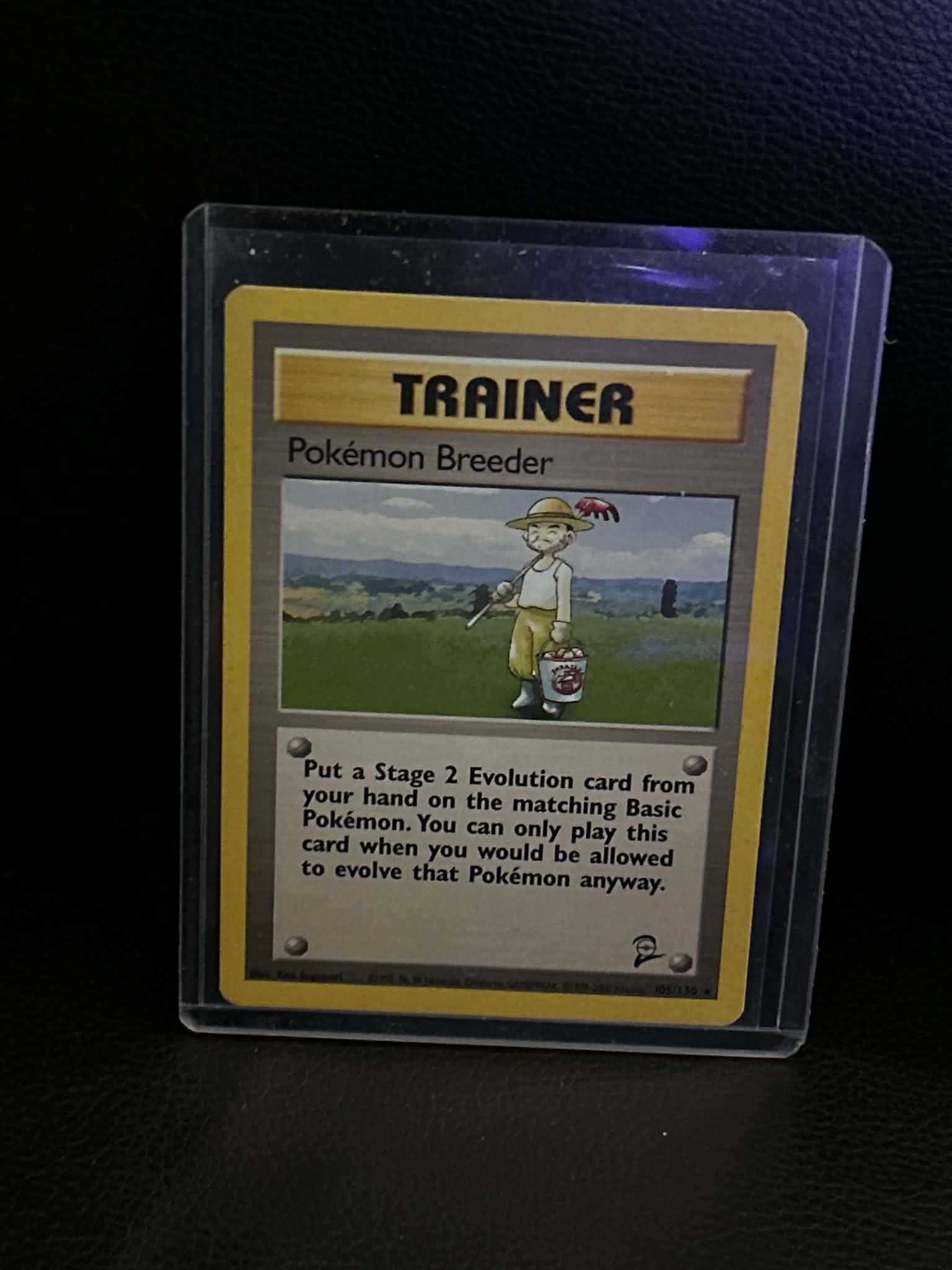Breeder 105/130 Base Set 2 Rare Pokemon Normal Moderately Played English Trading Card