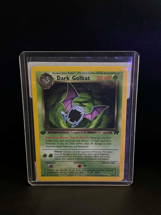 Dark Golbat (7) 07/82 Team Rocket Holo Rare Pokemon Unlimited Holofoil Lightly Played English Trading Card