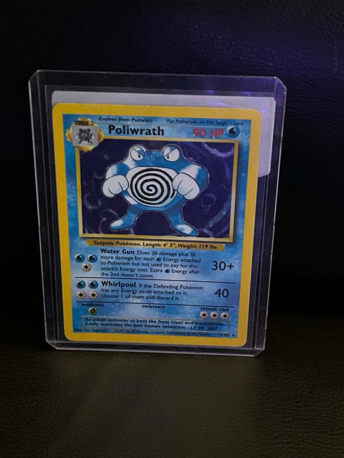 Poliwrath 013/102 Base Set Holo Rare Pokemon Holofoil Lightly Played English Trading Card