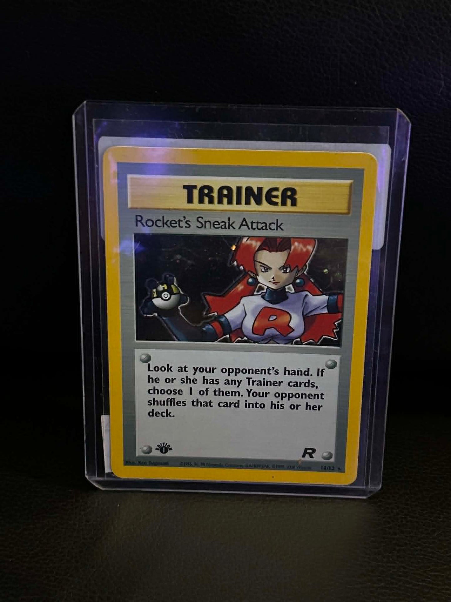 Rocket's Sneak Attack (16) 16/82 Team Rocket Holo Rare Pokemon 1st Edition Holofoil Lightly Played English Trading Card
