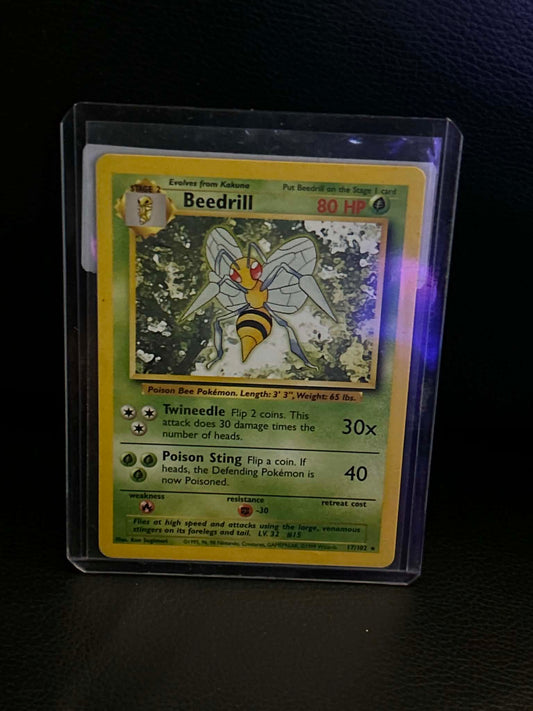 Beedrill 017/102 Base Set Rare Pokemon Normal Lightly Played English Trading Card