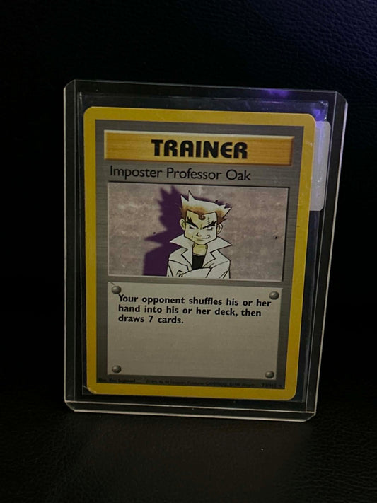 Imposter Professor Oak 073/102 Base Set Rare Pokemon Normal Lightly Played English Trading Card