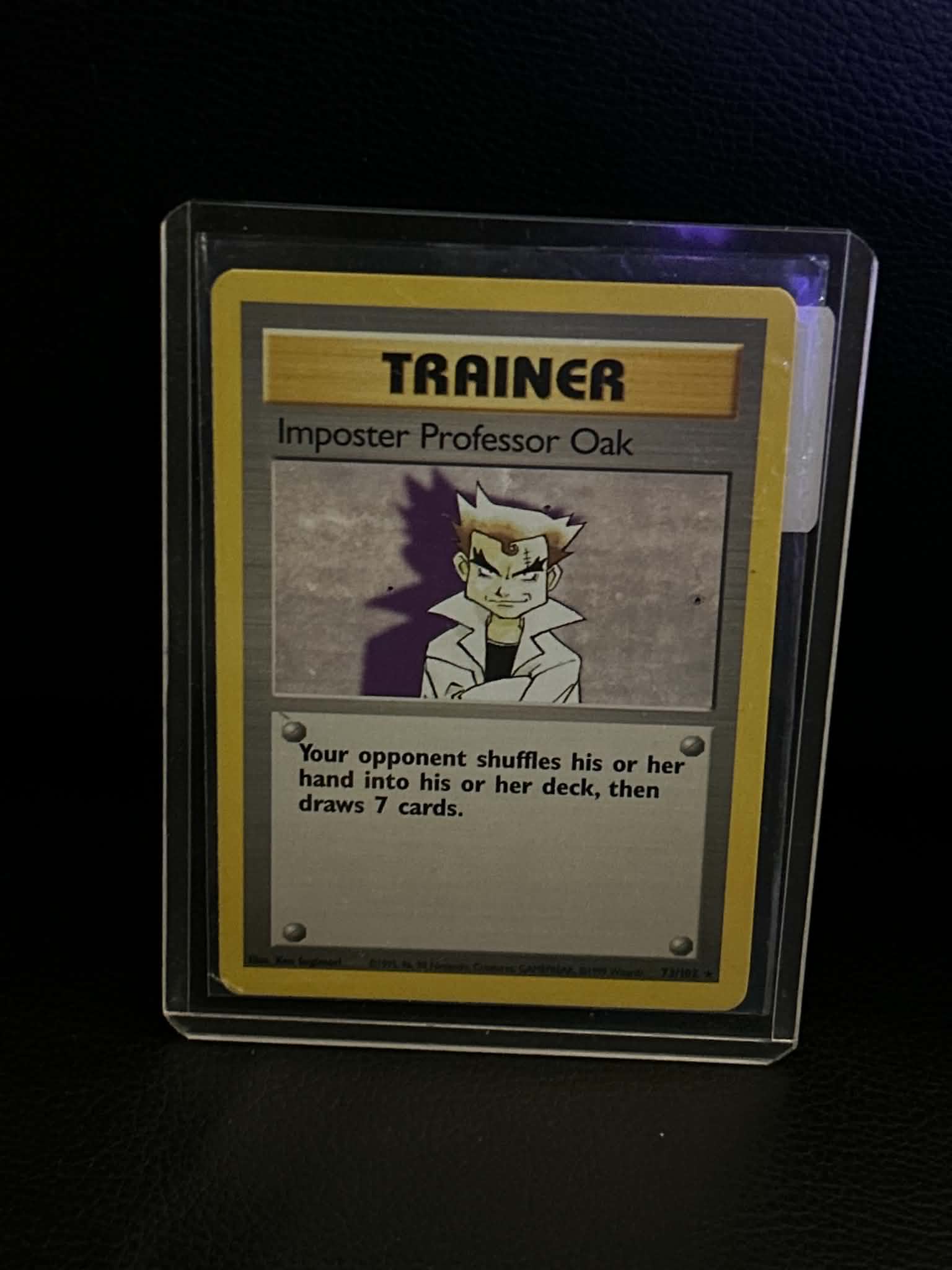 Imposter Professor Oak 073/102 Base Set Rare Pokemon Normal Lightly Played English Trading Card
