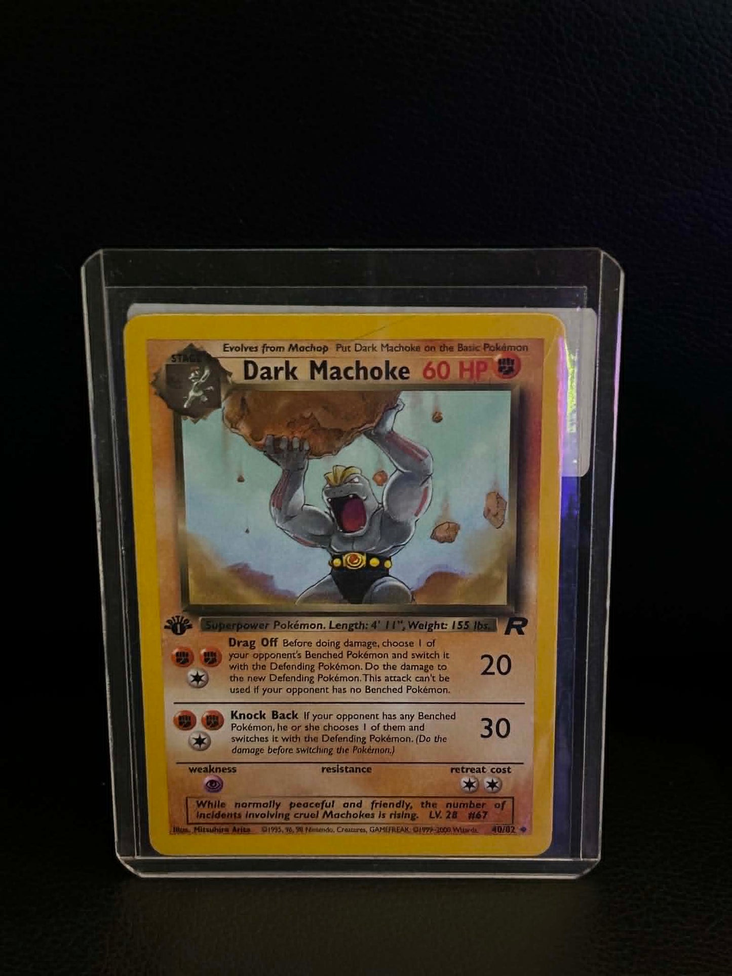 Dark Machoke 40/82 Team Rocket Uncommon Pokemon 1st Edition Lightly Played English Trading Card