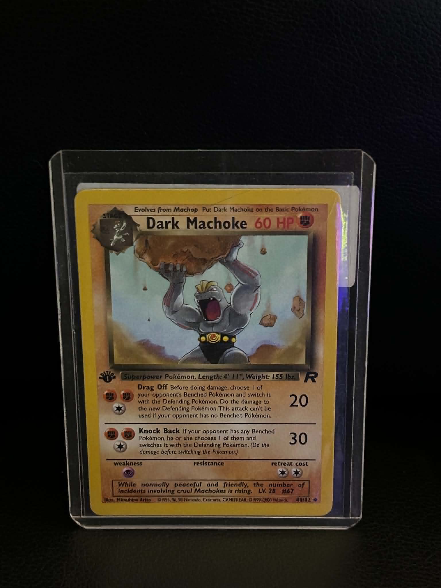 Dark Machoke 40/82 Team Rocket Uncommon Pokemon 1st Edition Lightly Played English Trading Card