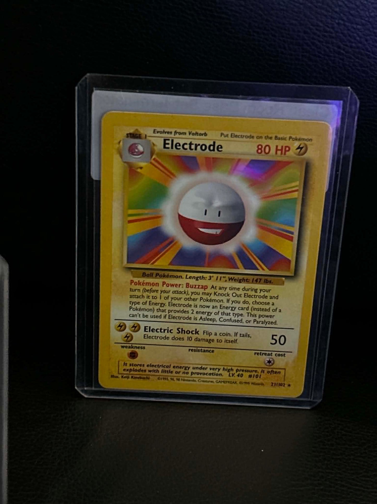 Electrode 021/102 Base Set Rare Pokemon Normal Lightly Played English Trading Card