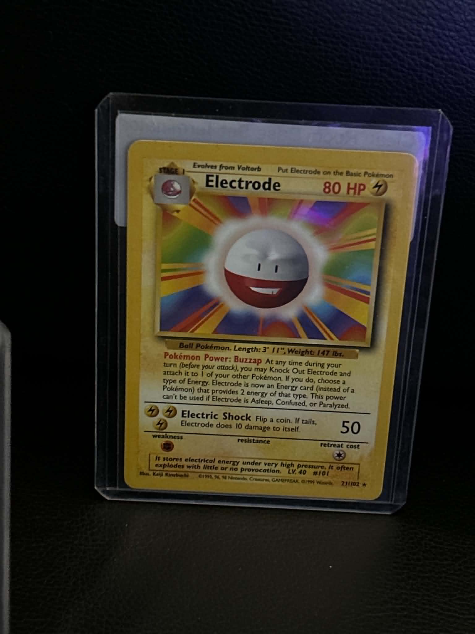 Electrode 021/102 Base Set Rare Pokemon Normal Lightly Played English Trading Card