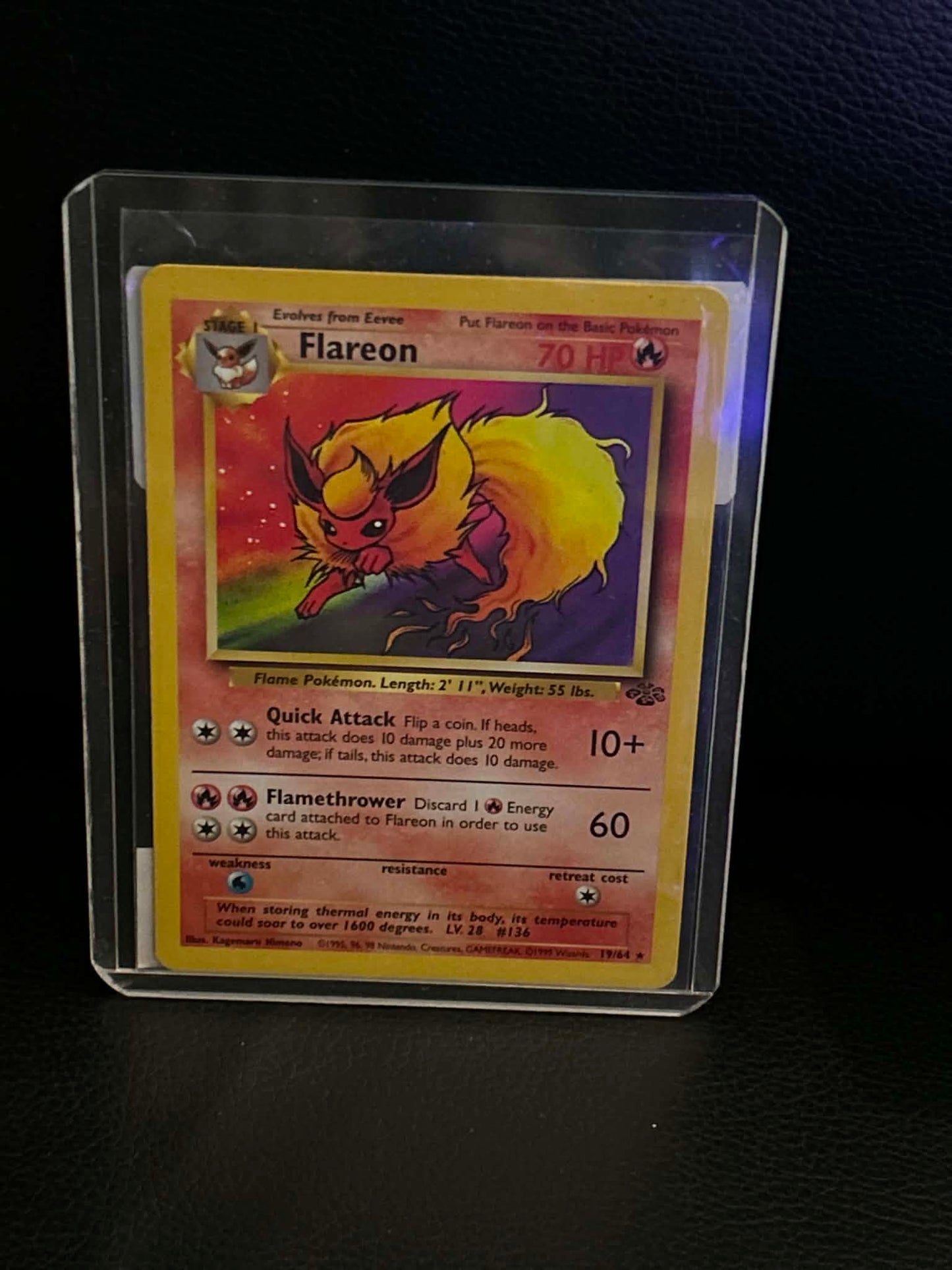 Flareon (19) 19/64 Jungle Rare Pokemon Unlimited Lightly Played English Trading Card