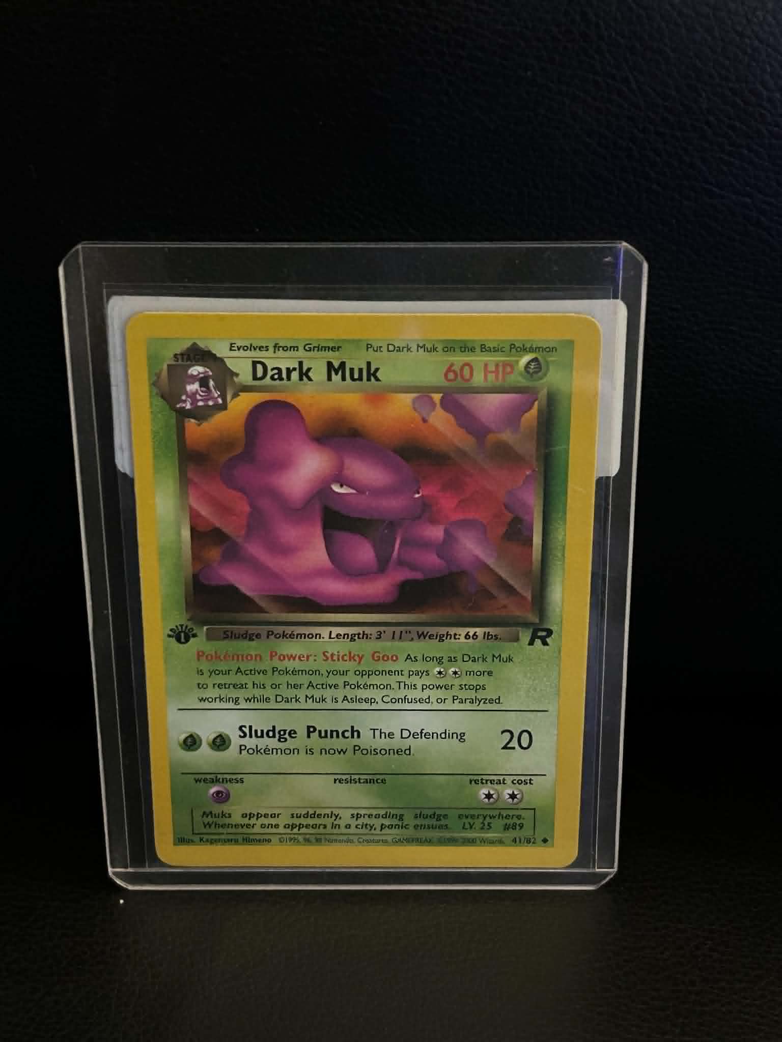 Dark Muk 41/82 Team Rocket Uncommon Pokemon 1st Edition Lightly Played English Trading Card
