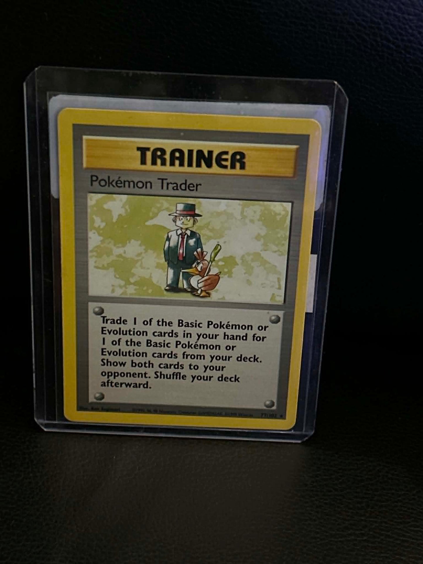 Trader 077/102 Base Set Rare Pokemon Normal Lightly Played English Trading Card
