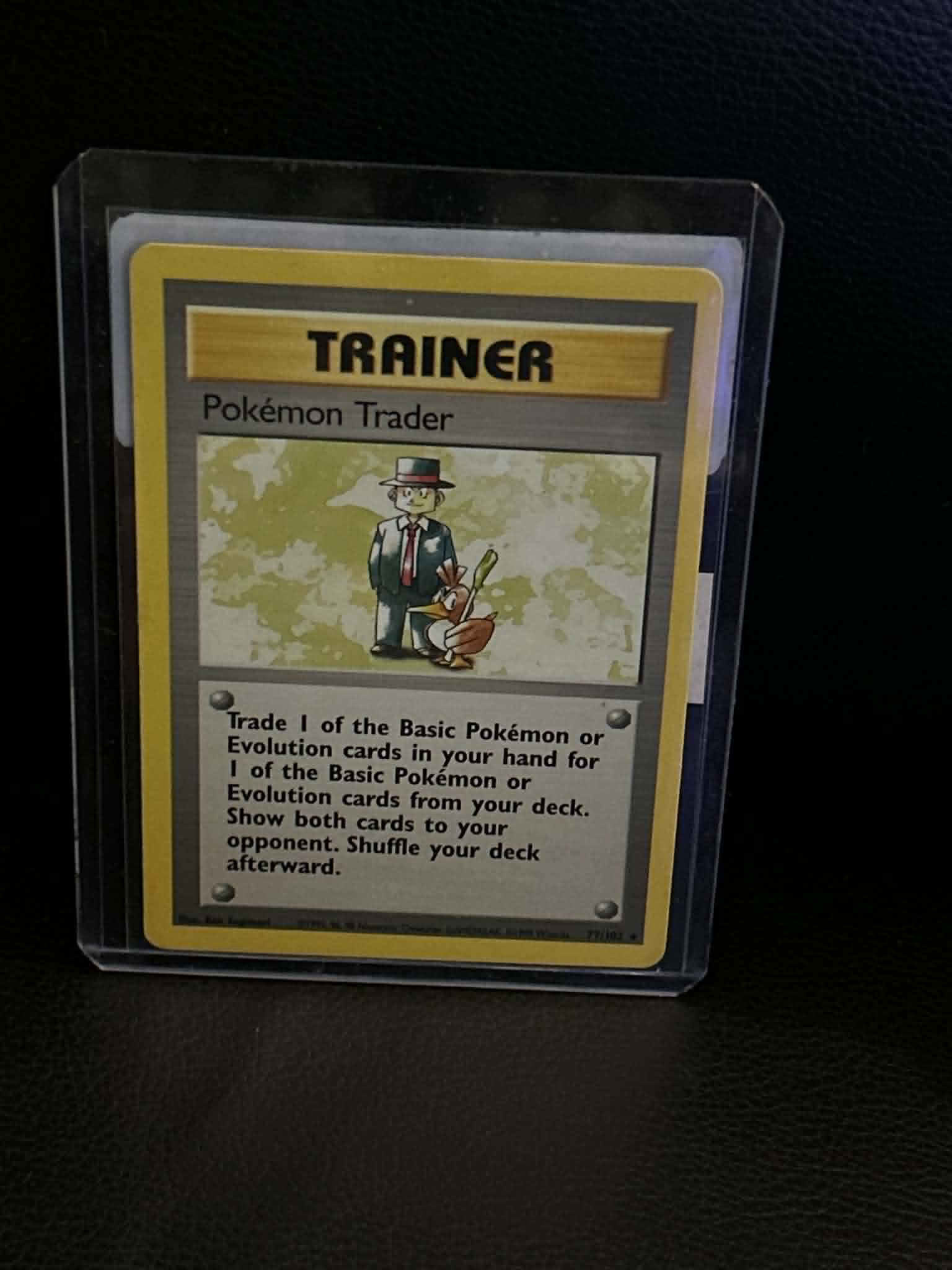 Trader 077/102 Base Set Rare Pokemon Normal Lightly Played English Trading Card