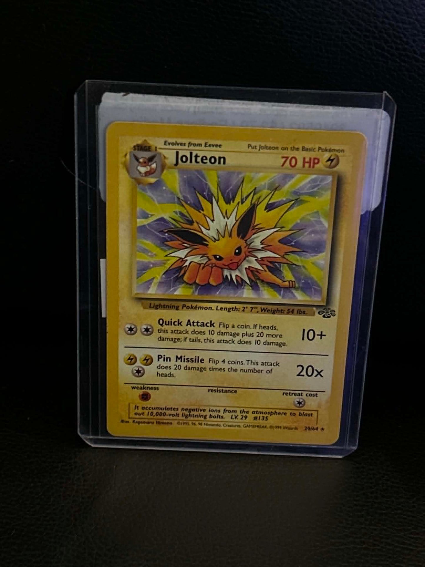 Jolteon (20) 20/64 Jungle Rare Pokemon Unlimited Lightly Played English Trading Card