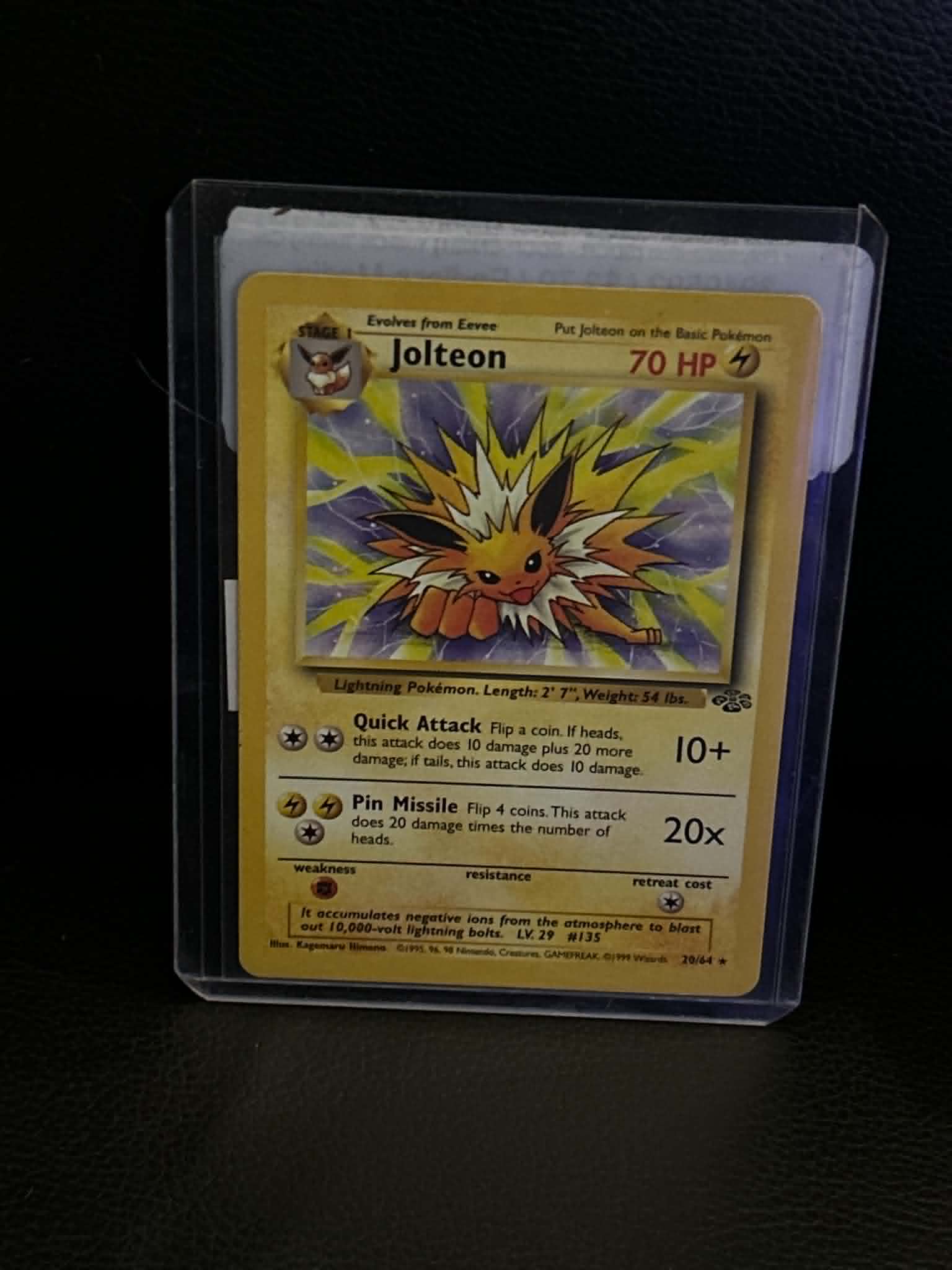 Jolteon (20) 20/64 Jungle Rare Pokemon Unlimited Lightly Played English Trading Card