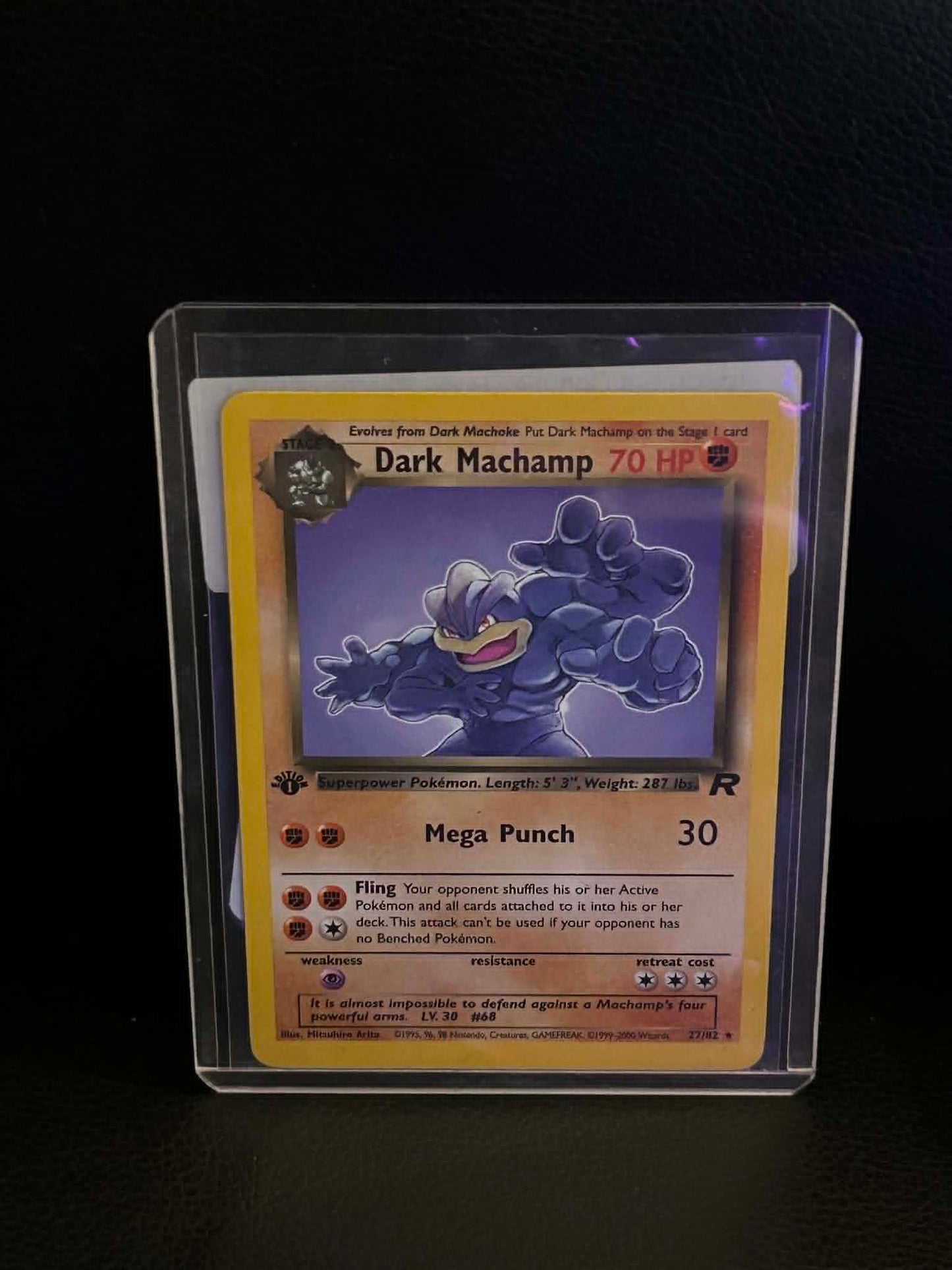 Dark Machamp (27) 27/82 Team Rocket Rare Pokemon 1st Edition Lightly Played English Trading Card