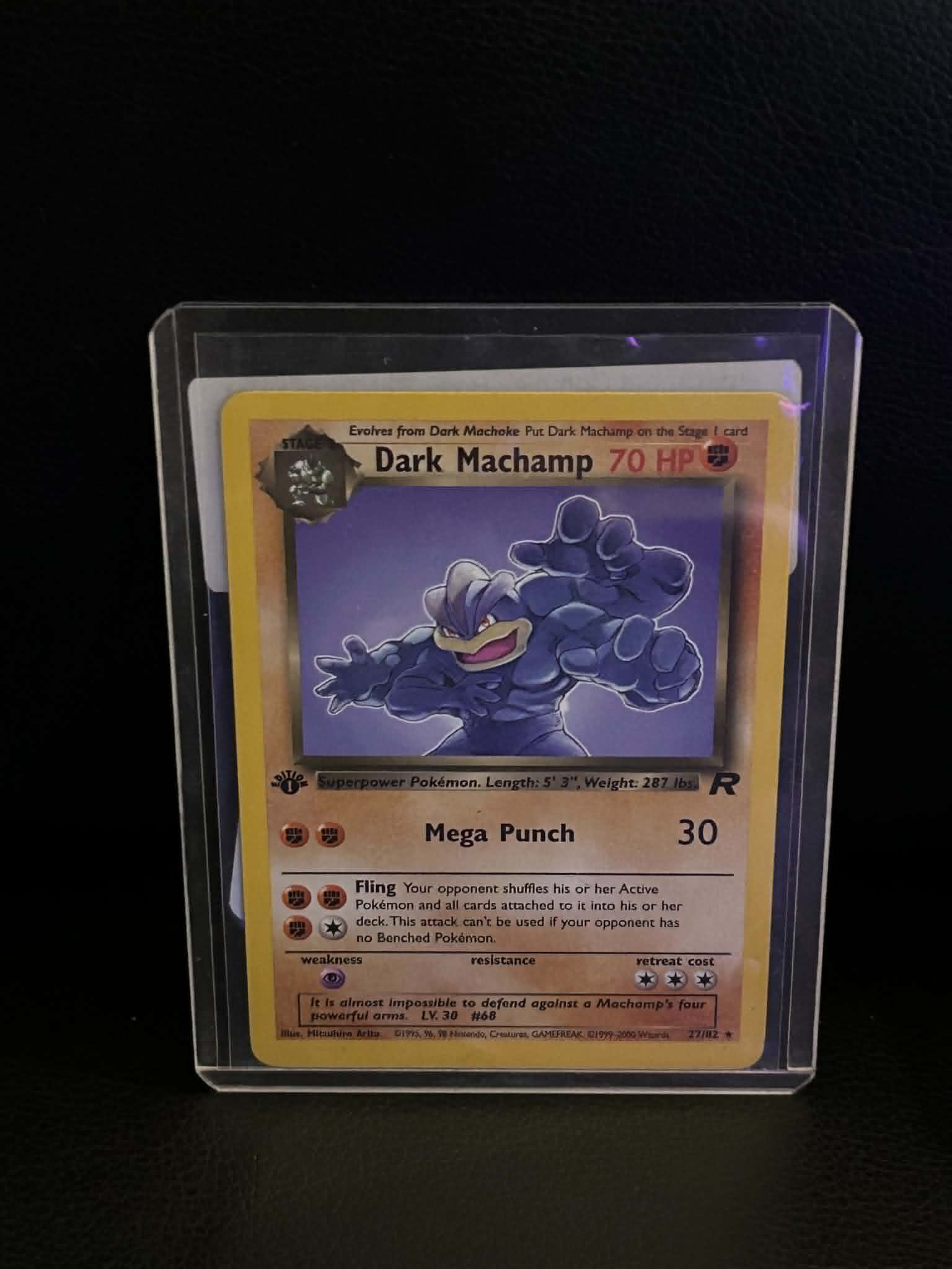 Dark Machamp (27) 27/82 Team Rocket Rare Pokemon 1st Edition Lightly Played English Trading Card