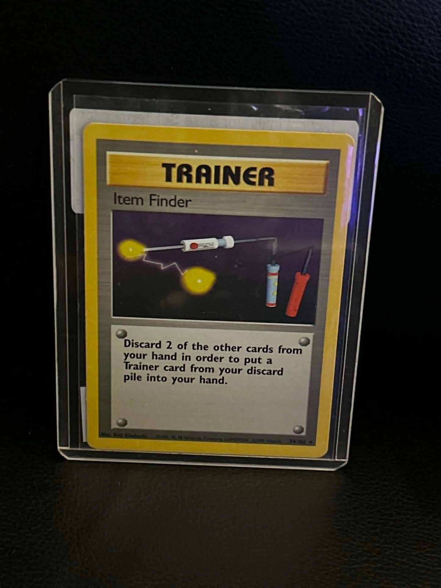 Item Finder 074/102 Base Set Rare Pokemon Normal Lightly Played English Trading Card