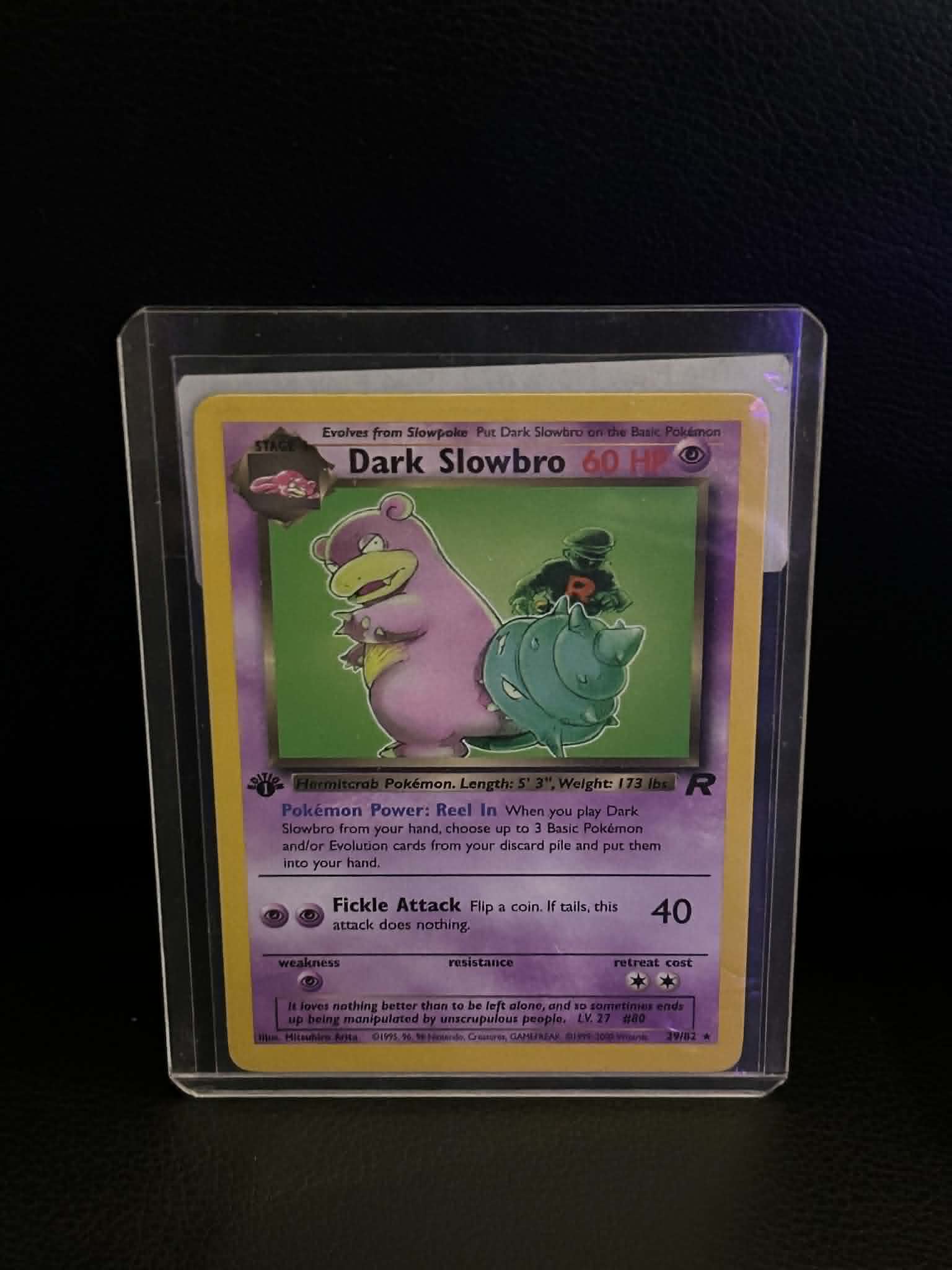 Dark Slowbro (29) 29/82 Team Rocket Rare Pokemon 1st Edition Lightly Played English Trading Card