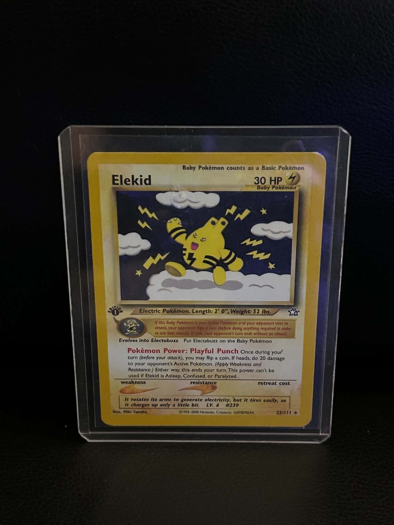 Elekid 022/111 Neo Genesis Rare Pokemon 1st Edition Lightly Played English Trading Card