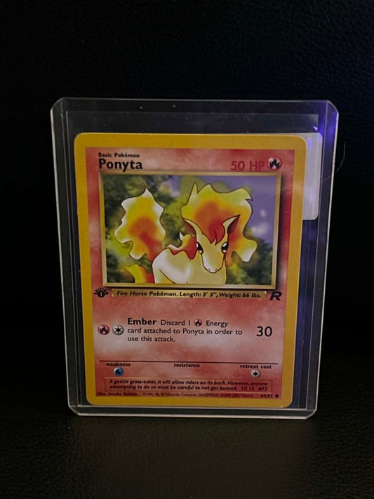 Ponyta 64/82 Team Rocket Common Pokemon 1st Edition Lightly Played English Trading Card