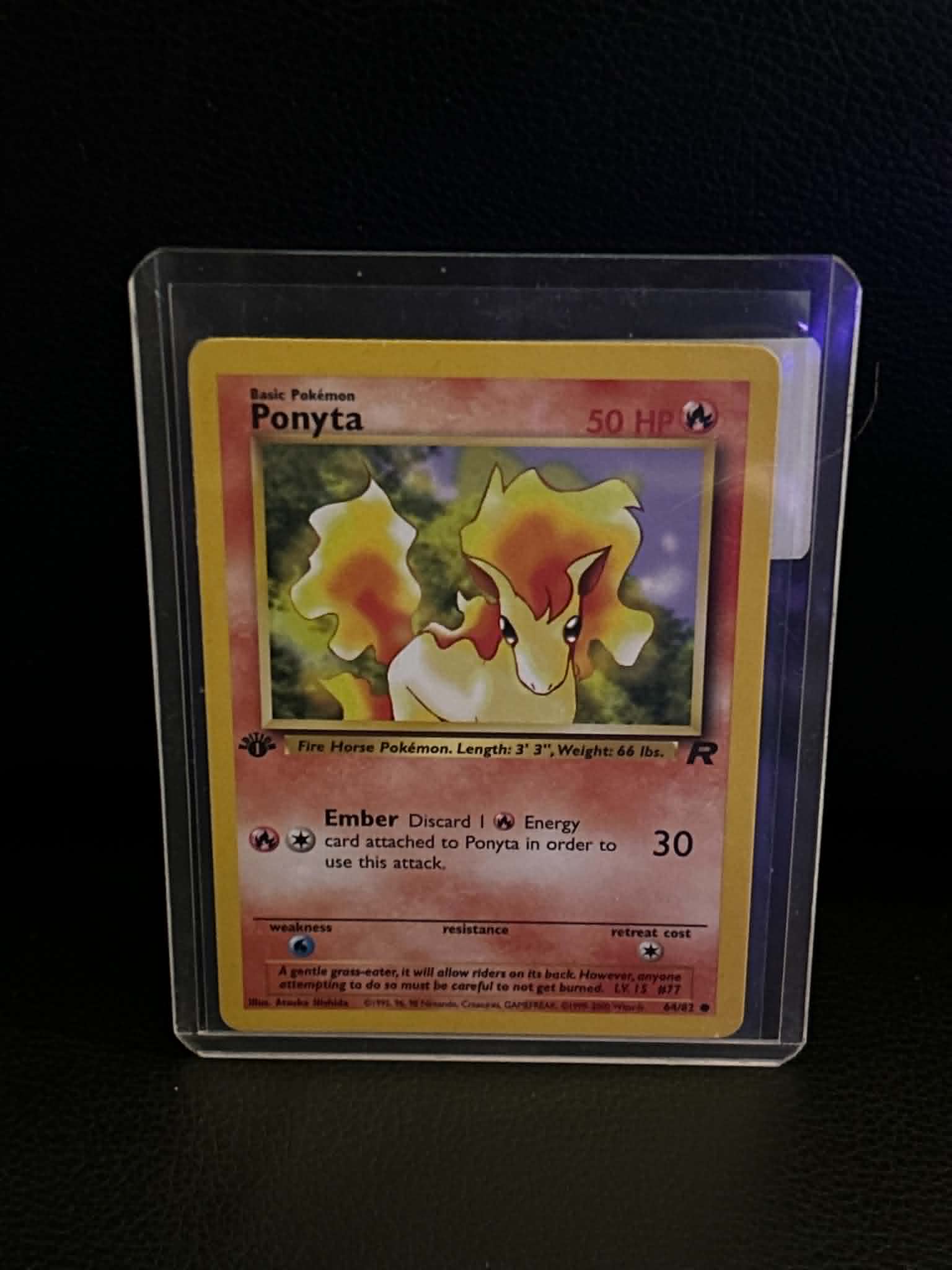 Ponyta 64/82 Team Rocket Common Pokemon 1st Edition Lightly Played English Trading Card