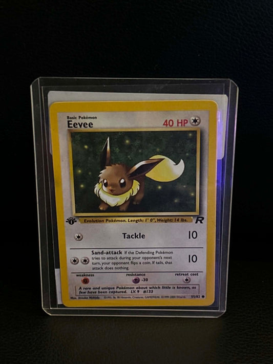 Eevee 55/82 Team Rocket Common Pokemon 1st Edition Lightly Played English Trading Card