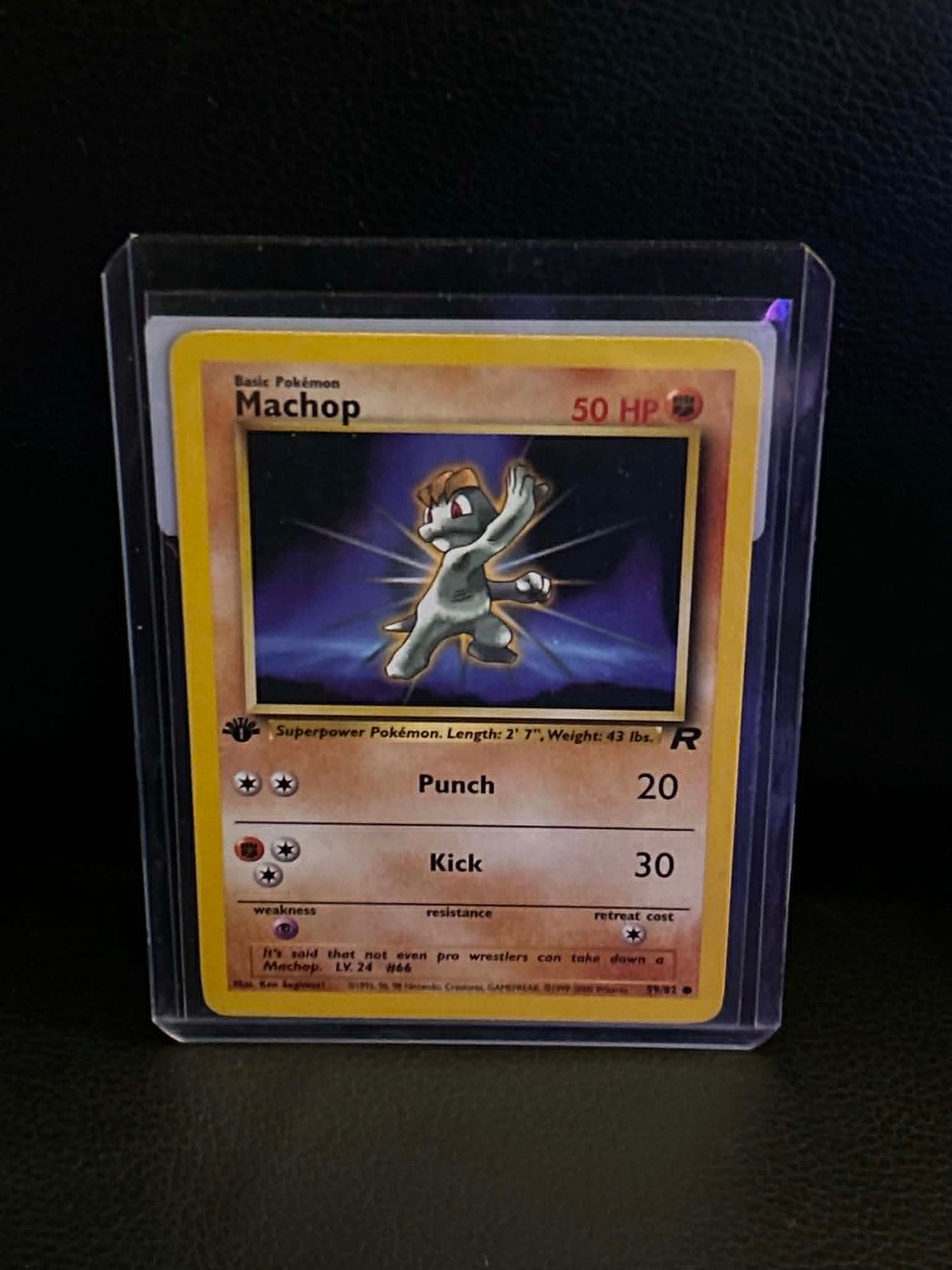 Machop 59/82 Team Rocket Common Pokemon 1st Edition Lightly Played English Trading Card