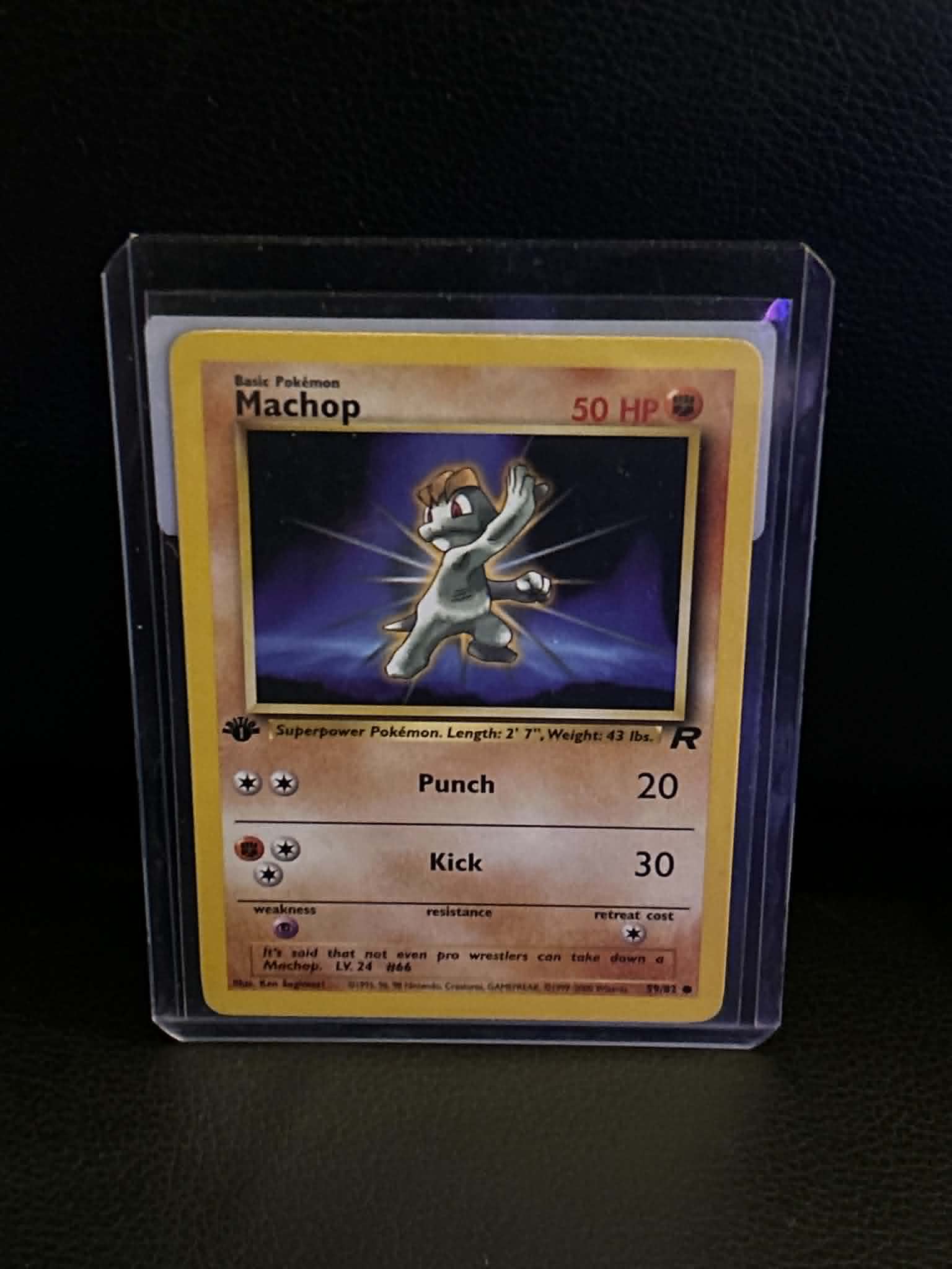 Machop 59/82 Team Rocket Common Pokemon 1st Edition Lightly Played English Trading Card