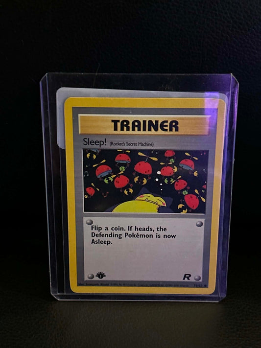 Sleep! (Rocket's Secret Machine) 79/82 Team Rocket Common Pokemon 1st Edition Lightly Played English Trading Card