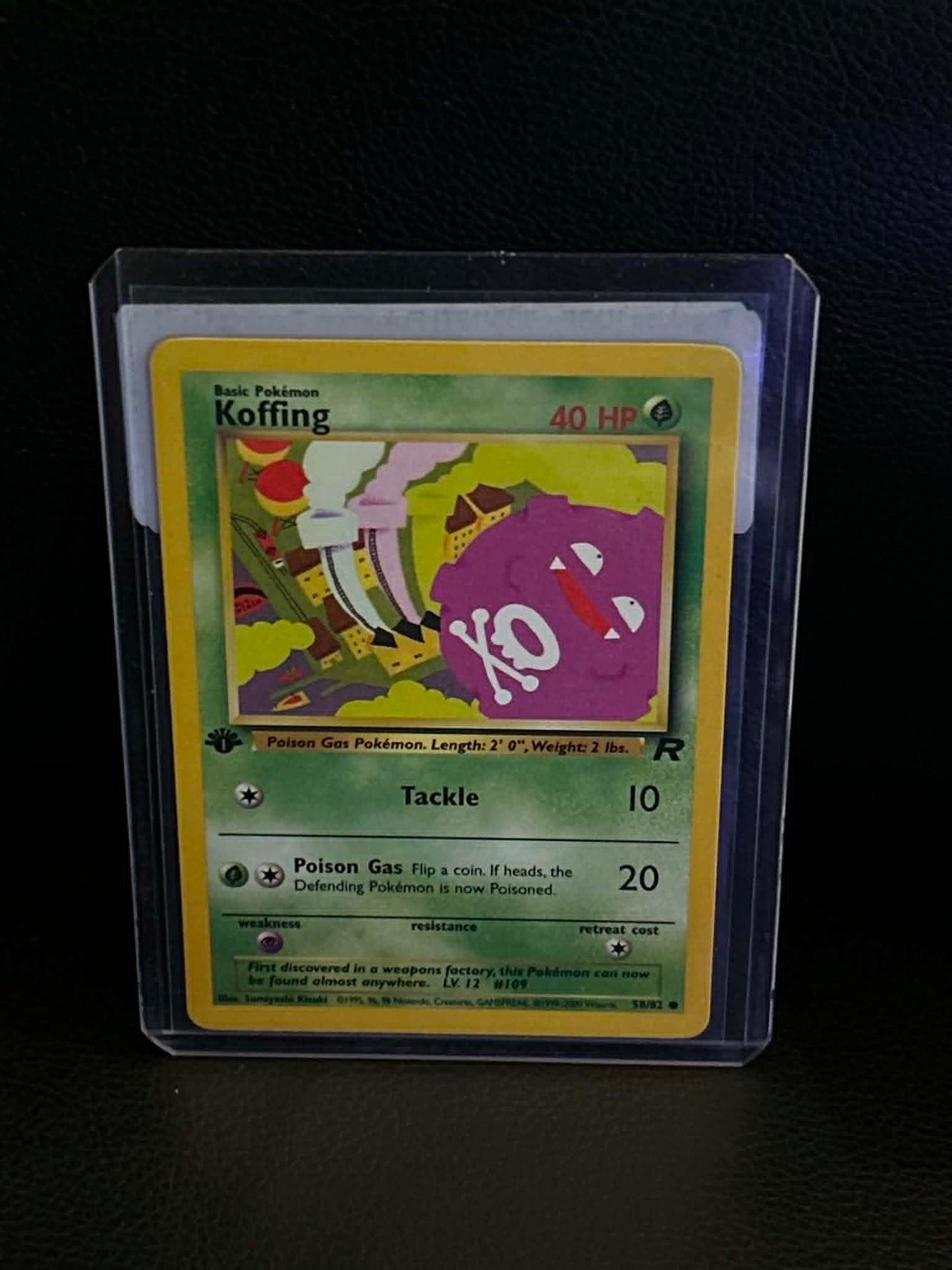 Koffing 58/82 Team Rocket Common Pokemon 1st Edition Lightly Played English Trading Card