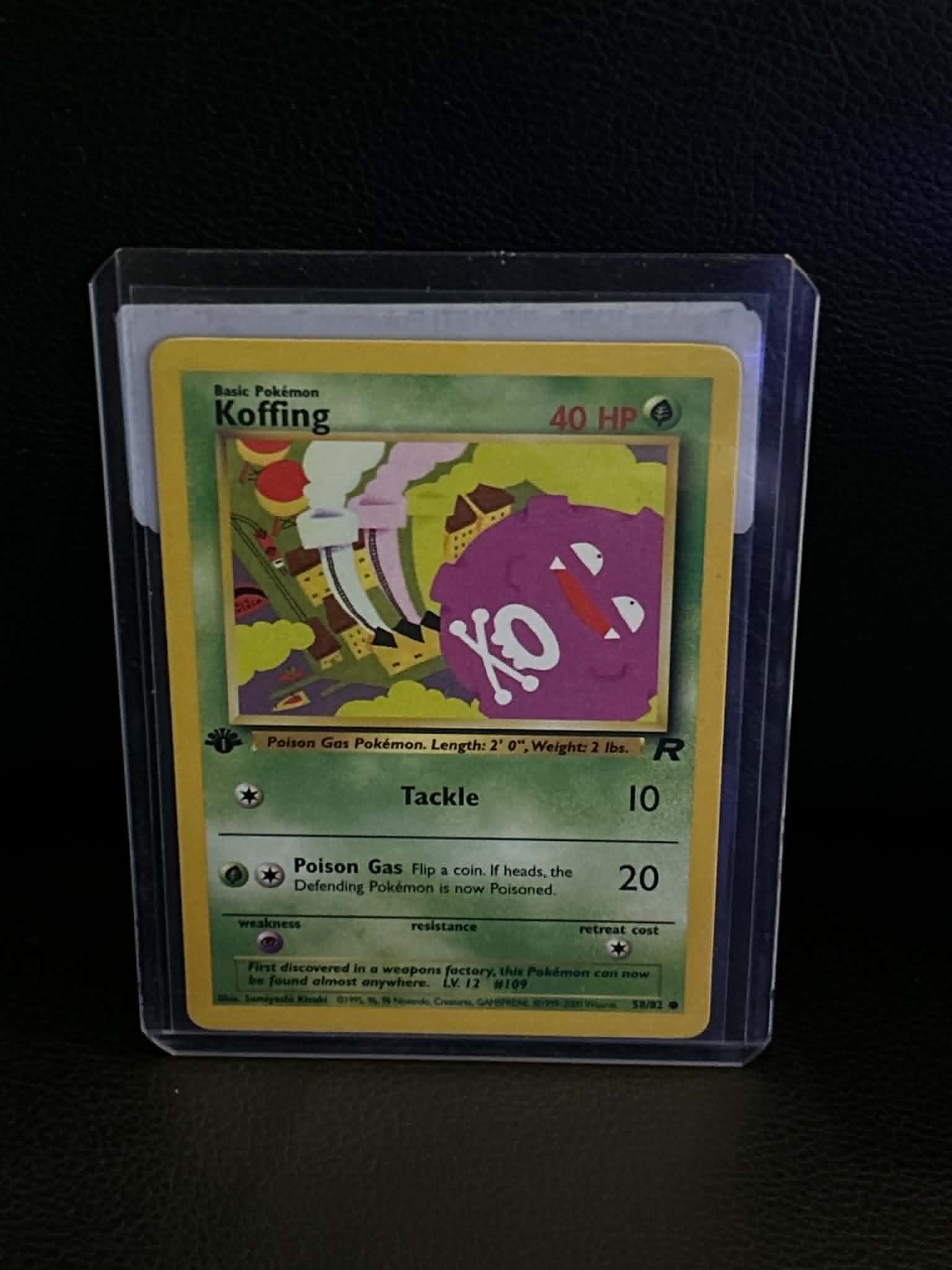 Koffing 58/82 Team Rocket Common Pokemon 1st Edition Lightly Played English Trading Card