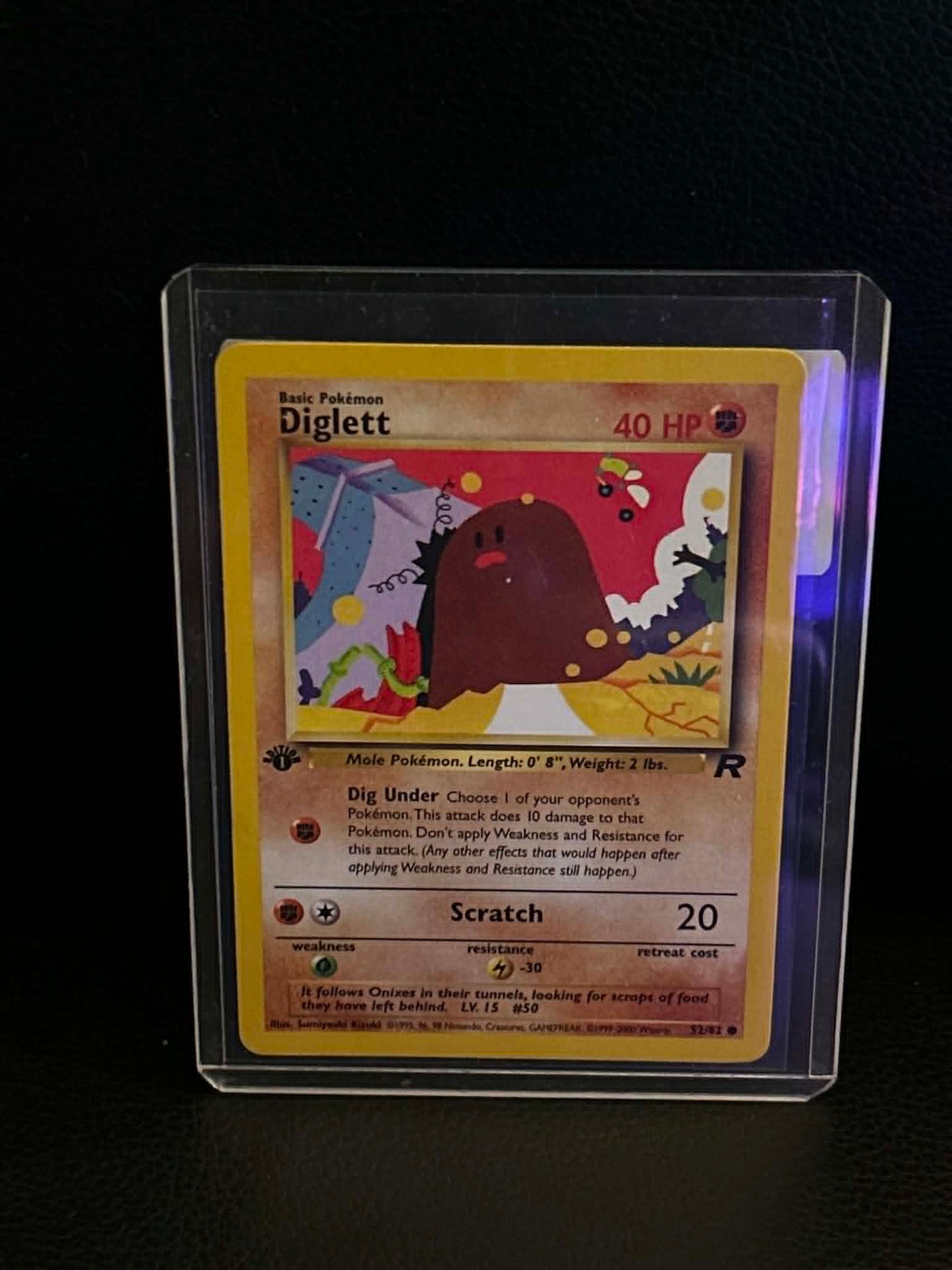 Diglett 52/82 Team Rocket Common Pokemon 1st Edition Lightly Played English Trading Card