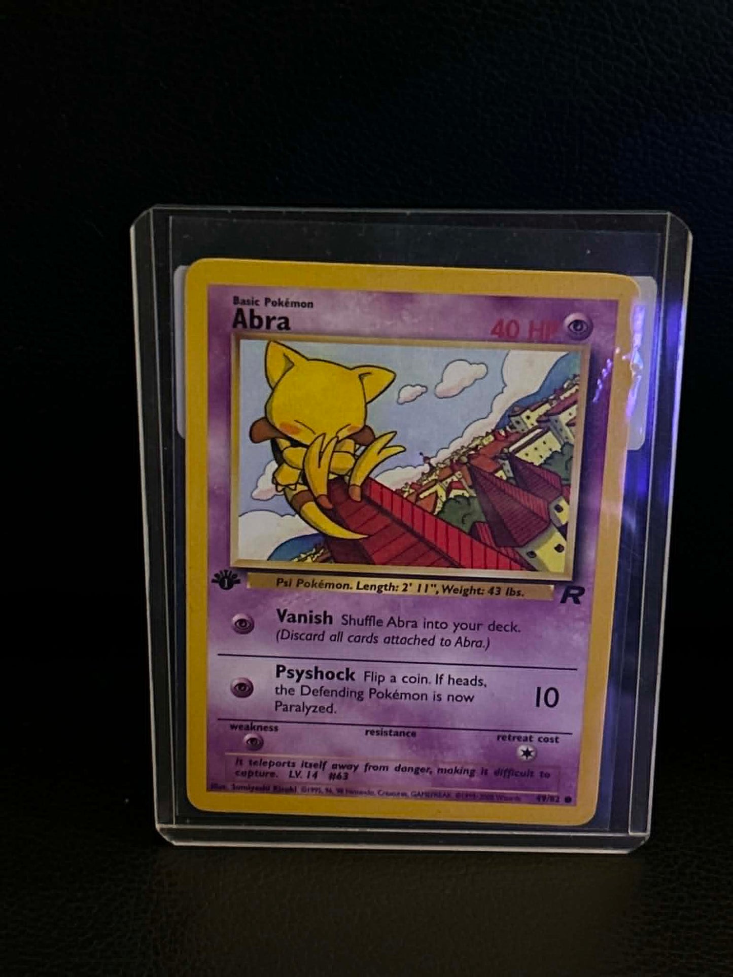 Abra 49/82 Team Rocket Common Pokemon 1st Edition Lightly Played English Trading Card