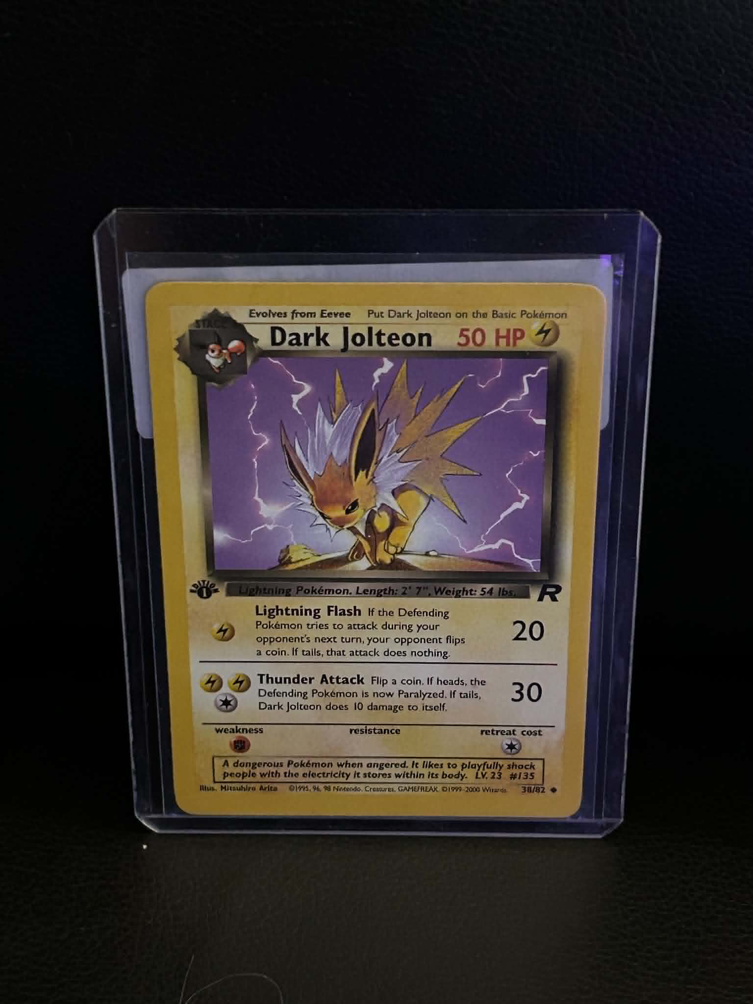 Dark Jolteon 38/82 Team Rocket Uncommon Pokemon 1st Edition Lightly Played English Trading Card