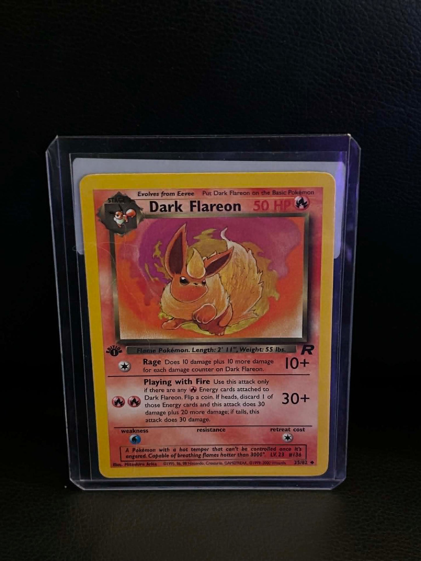 Dark Flareon 35/82 Team Rocket Uncommon Pokemon 1st Edition Lightly Played English Trading Card