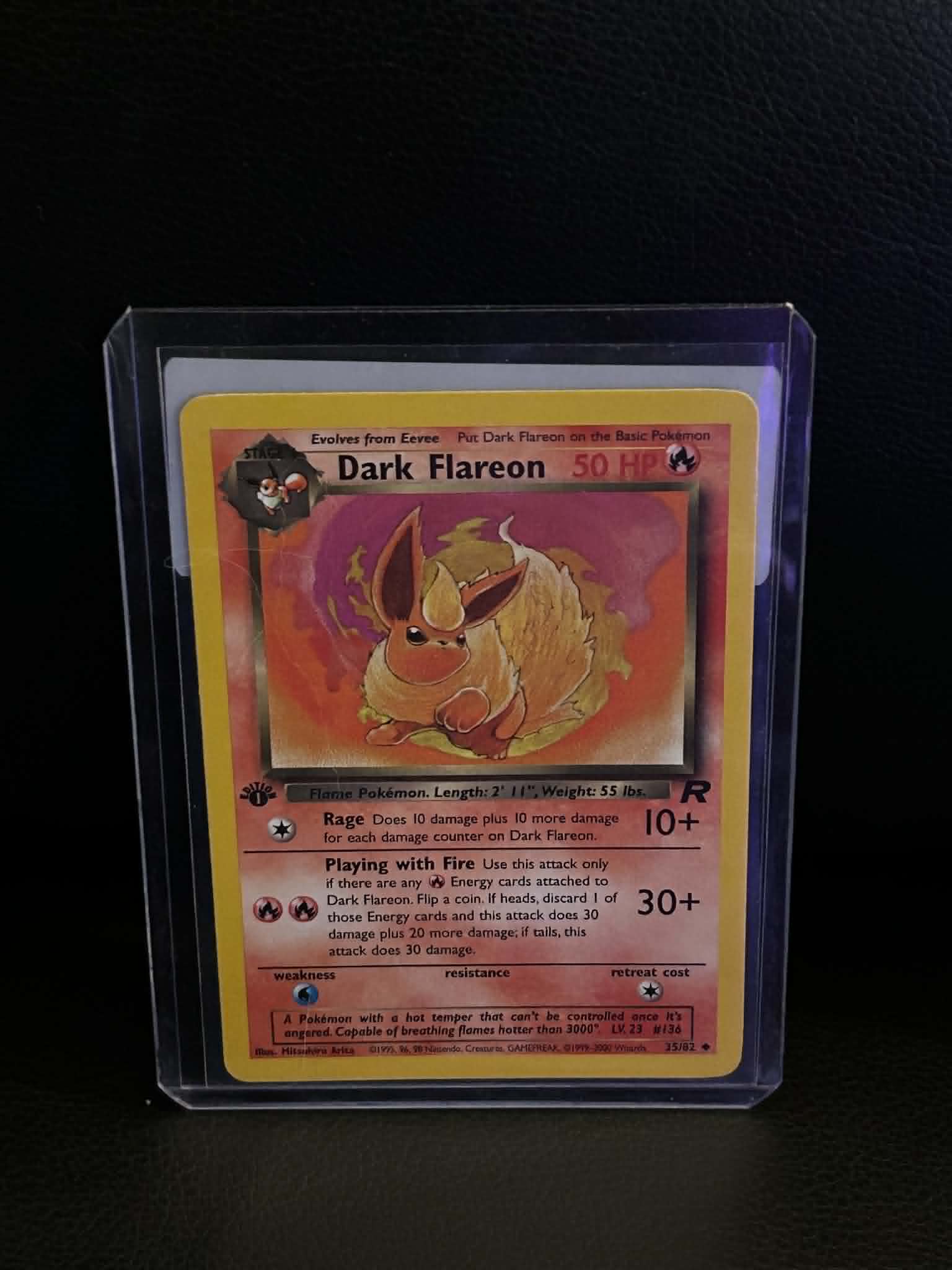 Dark Flareon 35/82 Team Rocket Uncommon Pokemon 1st Edition Lightly Played English Trading Card