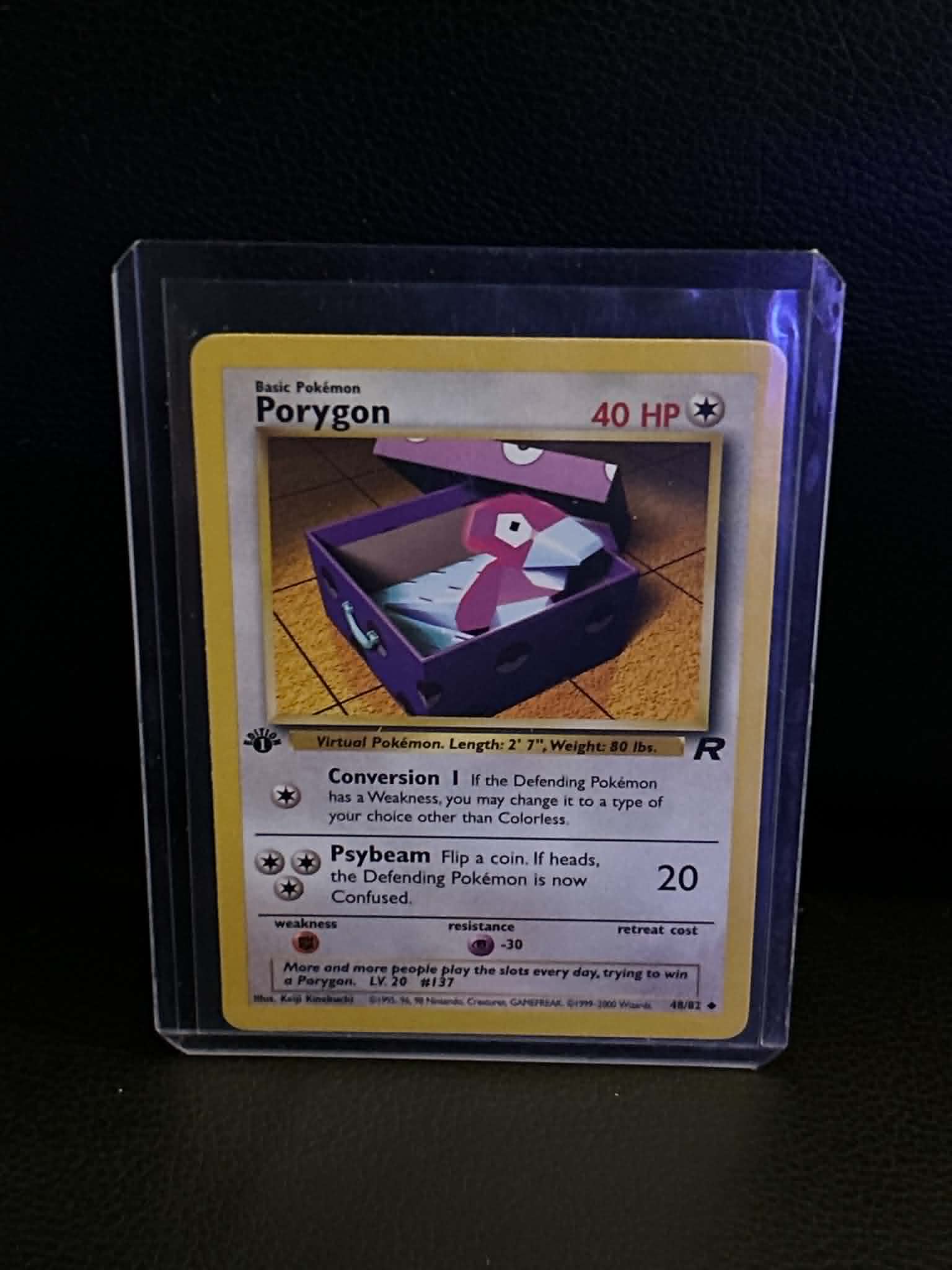 Porygon 48/82 Team Rocket Uncommon Pokemon 1st Edition Lightly Played English Trading Card