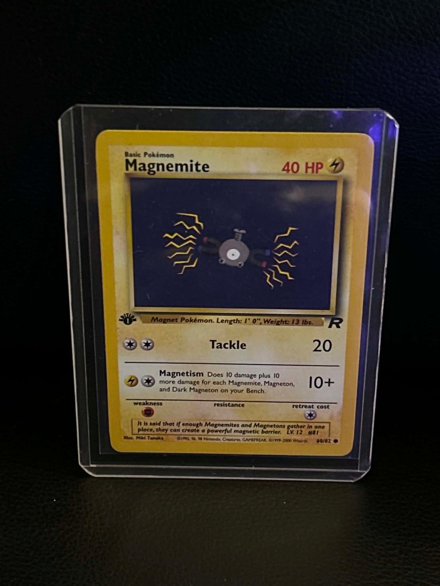 Magnemite 60/82 Team Rocket Common Pokemon 1st Edition Lightly Played English Trading Card