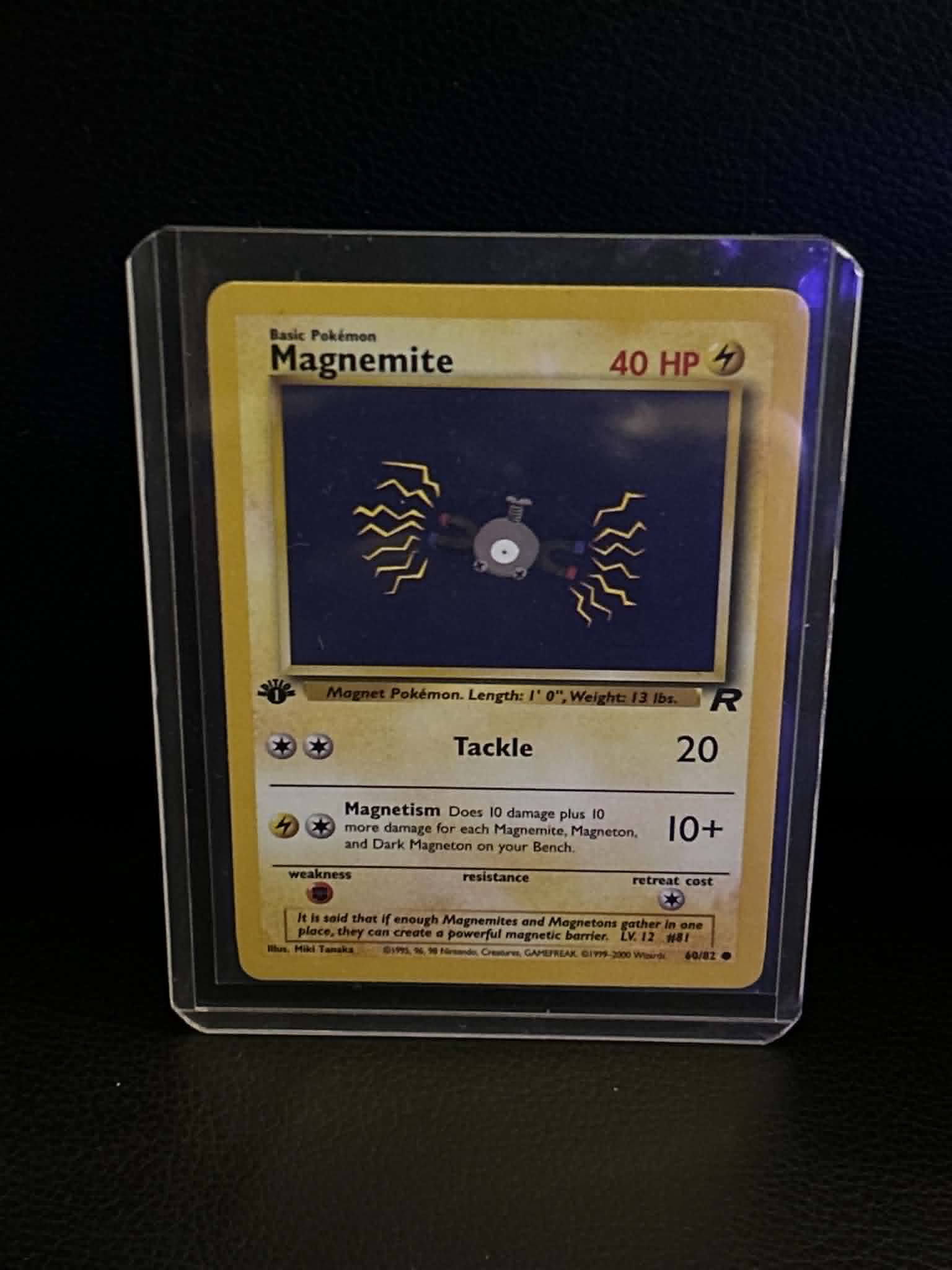 Magnemite 60/82 Team Rocket Common Pokemon 1st Edition Lightly Played English Trading Card