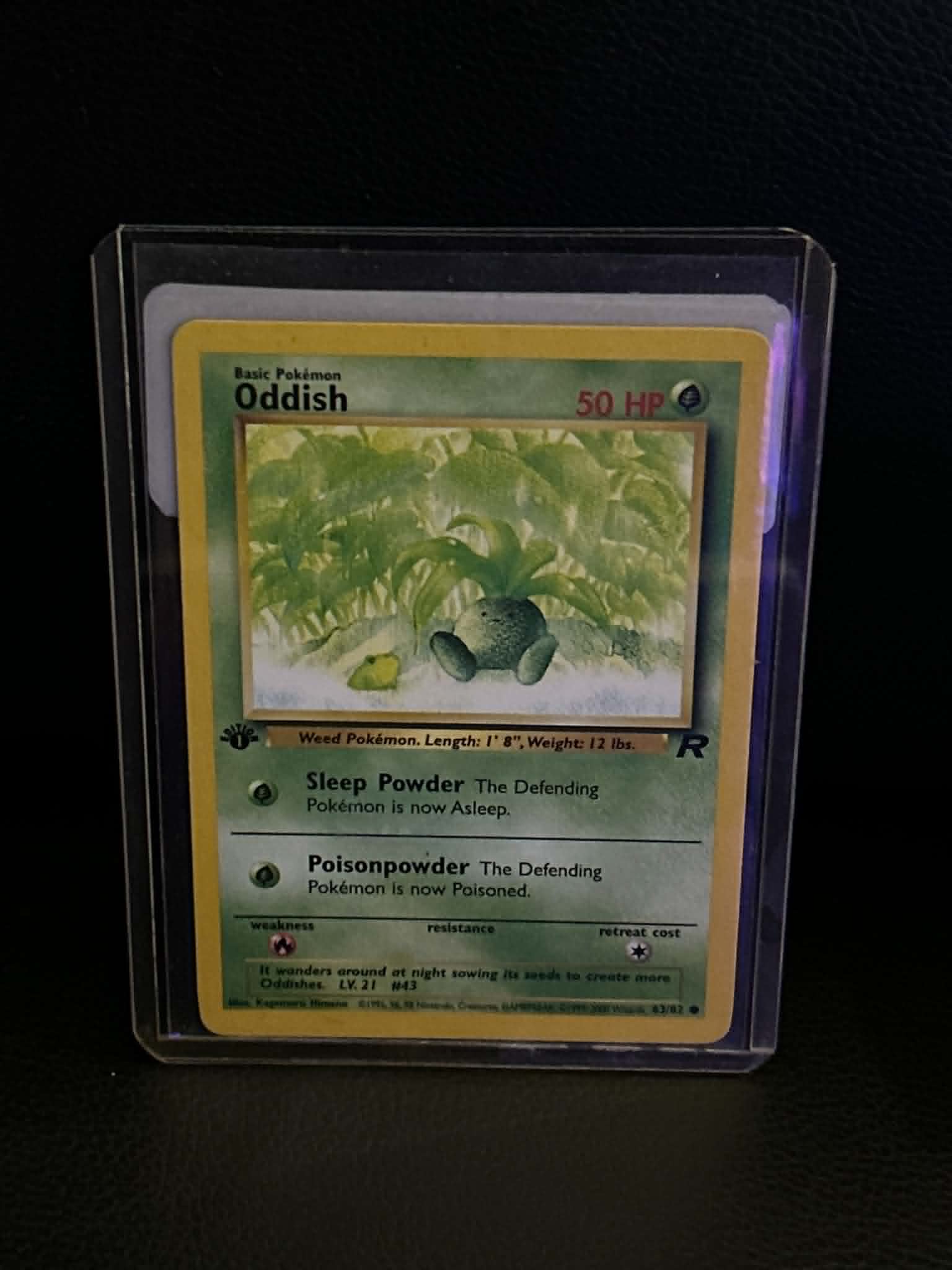 Oddish 63/82 Team Rocket Common Pokemon 1st Edition Lightly Played English Trading Card