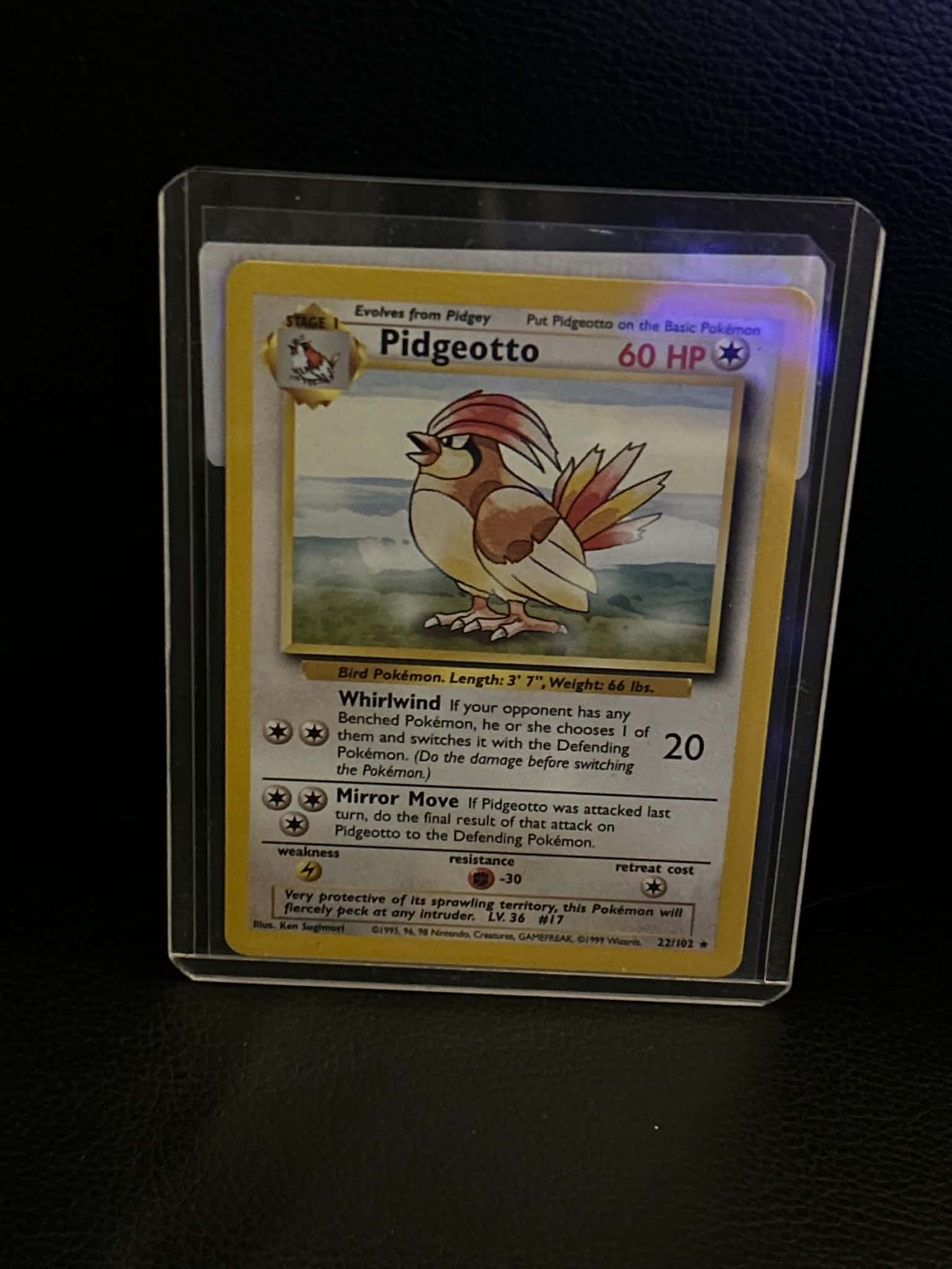 Pidgeotto 022/102 Base Set Rare Pokemon Normal Lightly Played English Trading Card