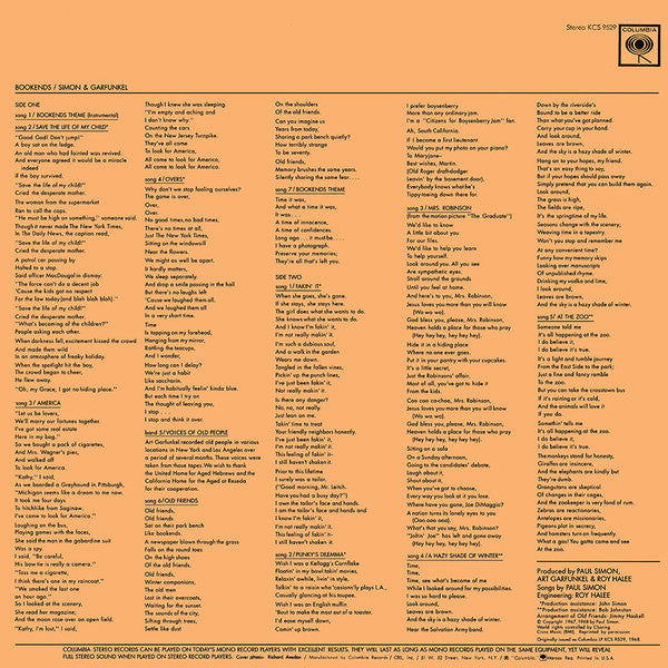 Simon & Garfunkel : Bookends (LP, Album, San)