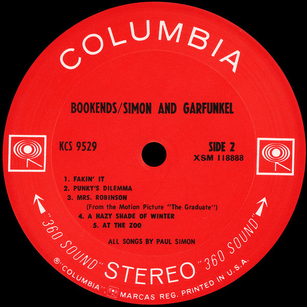 Simon & Garfunkel : Bookends (LP, Album, San)
