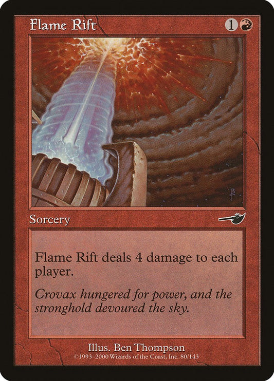 Flame Rift 80 Nemesis Common Magic: The Gathering Normal Lightly Played Chinese Traditional Trading Card